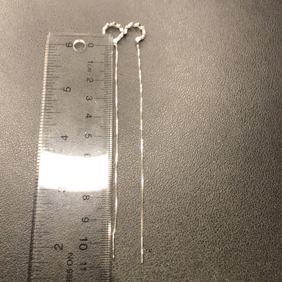 3/$20 925 sterling silver sparkly threader earring - Picture 5 of 7
